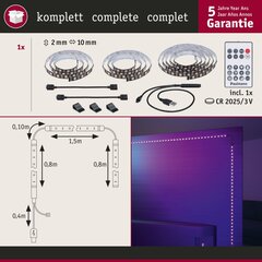 Paulmann LED USB LED juostinis televizoriaus apšvietimas 75 colių 3,1m 5W 60LEDs/m RGB+ kaina ir informacija | LED juostos | pigu.lt