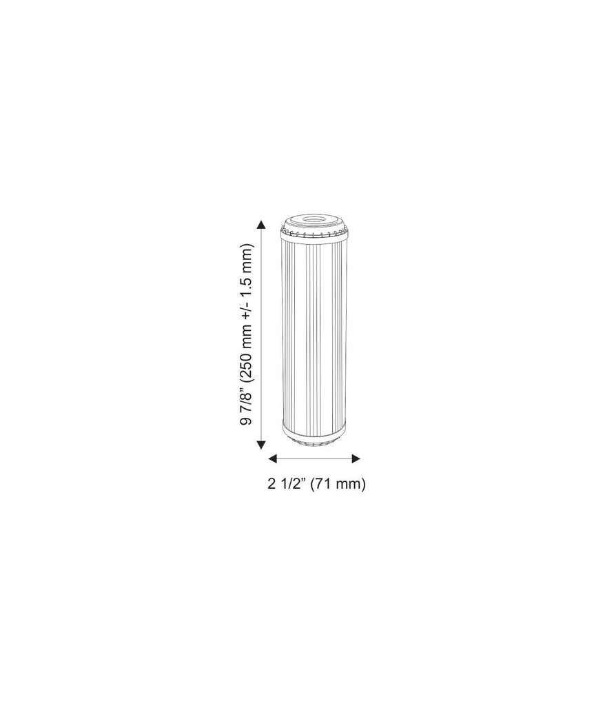 10" lyginimo-minkštinimo kasetės Aquafilter FCCST2 serija цена и информация | Vandens filtrai, valymo įrenginiai | pigu.lt