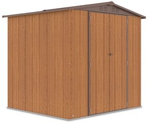 Metalinis įrankių namelis RICHMOND 7x7 oak brown цена и информация | Садовые сараи, дровницы | pigu.lt