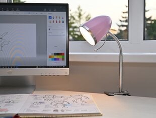 Настольная лампа G.LUX GD-2819-C розовая цена и информация | Настольные светильники | pigu.lt