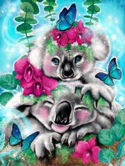 Deimantinė mozaikinė koala 40x50 cm kaina ir informacija | Deimantinės mozaikos | pigu.lt