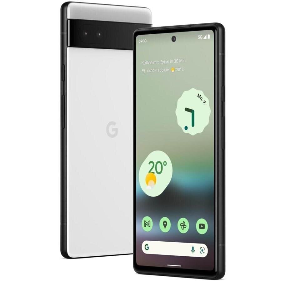 Google Pixel 6A 5G Dual SIM 6/128GB Chalk White (GA03714-GB) kaina ir informacija | Mobilieji telefonai | pigu.lt