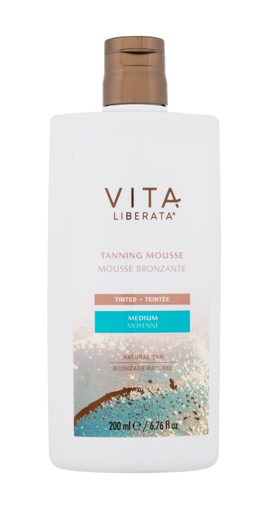 Savaiminio įdegio putos su išoriniu bronzantu Vita Liberata Tinted Mousse, 200 ml, Medium kaina ir informacija | Savaiminio įdegio kremai | pigu.lt