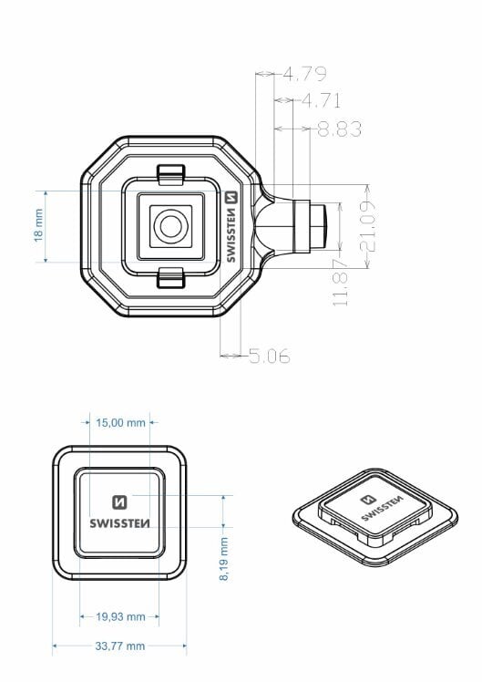 Swissten Quick Connect Holder 4" - 6.8" kaina ir informacija | Telefono laikikliai | pigu.lt