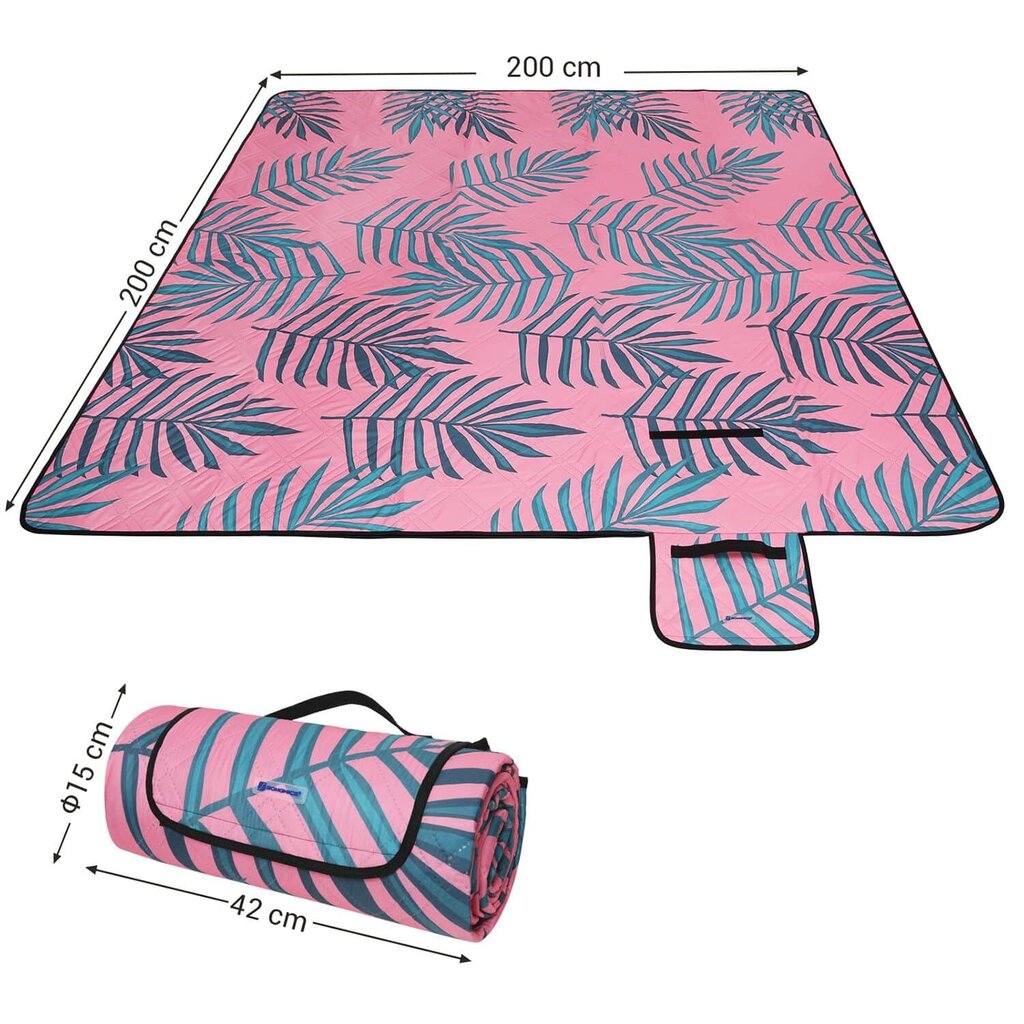 Iškylos kilimėlis Songmics GCM87KJ, 200x200 cm, rožinis kaina ir informacija | Turistiniai čiužiniai ir kilimėliai | pigu.lt