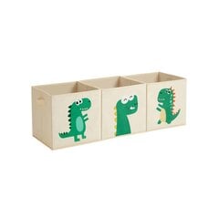 Medžiaginių vaikiškų dėžučių rinkinys, 3vnt. RFB704W03 kaina ir informacija | Daiktadėžės | pigu.lt