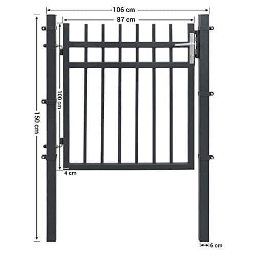 Metaliniai sodo vartai 106 x 100 cm kaina ir informacija | Tvoros ir jų priedai | pigu.lt