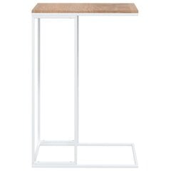 Šoninis staliukas, baltos spalvos, 40x30x59cm, mediena kaina ir informacija | Kavos staliukai | pigu.lt