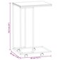 Šoninis staliukas su ratukais, baltas, 40x30x63,5cm, mediena цена и информация | Kavos staliukai | pigu.lt