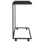 Šoninis staliukas su ratukais, juodas, 55x35x70cm, mediena цена и информация | Kavos staliukai | pigu.lt