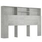 Galvūgalis-spintelė, betono pilkos spalvos, 160x19x103,5cm kaina ir informacija | Lovos | pigu.lt