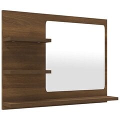 Vonios veidrodis, rudas ąžuolo, 60x10,5x45cm, mediena kaina ir informacija | Vonios spintelės | pigu.lt