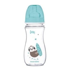 Anticholinis butelis su plačiu kaklu Canpol Babies EasyStart 35/222, 300 ml, mėlynas kaina ir informacija | Buteliukai kūdikiams ir jų priedai | pigu.lt