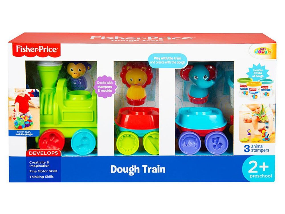 Fisher Price traukinys + 3 spalvų galvosūkis kaina ir informacija | Lavinamieji žaislai | pigu.lt