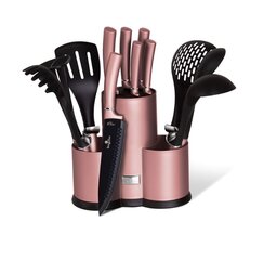 Berlingen Haus Rose Edition virtuvės įrankių rinkinys, 12 dalių kaina ir informacija | Virtuvės įrankiai | pigu.lt