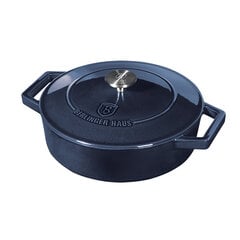 Shallow pot, 26 см, cast iron, aquamarine цена и информация | Кастрюли, скороварки | pigu.lt