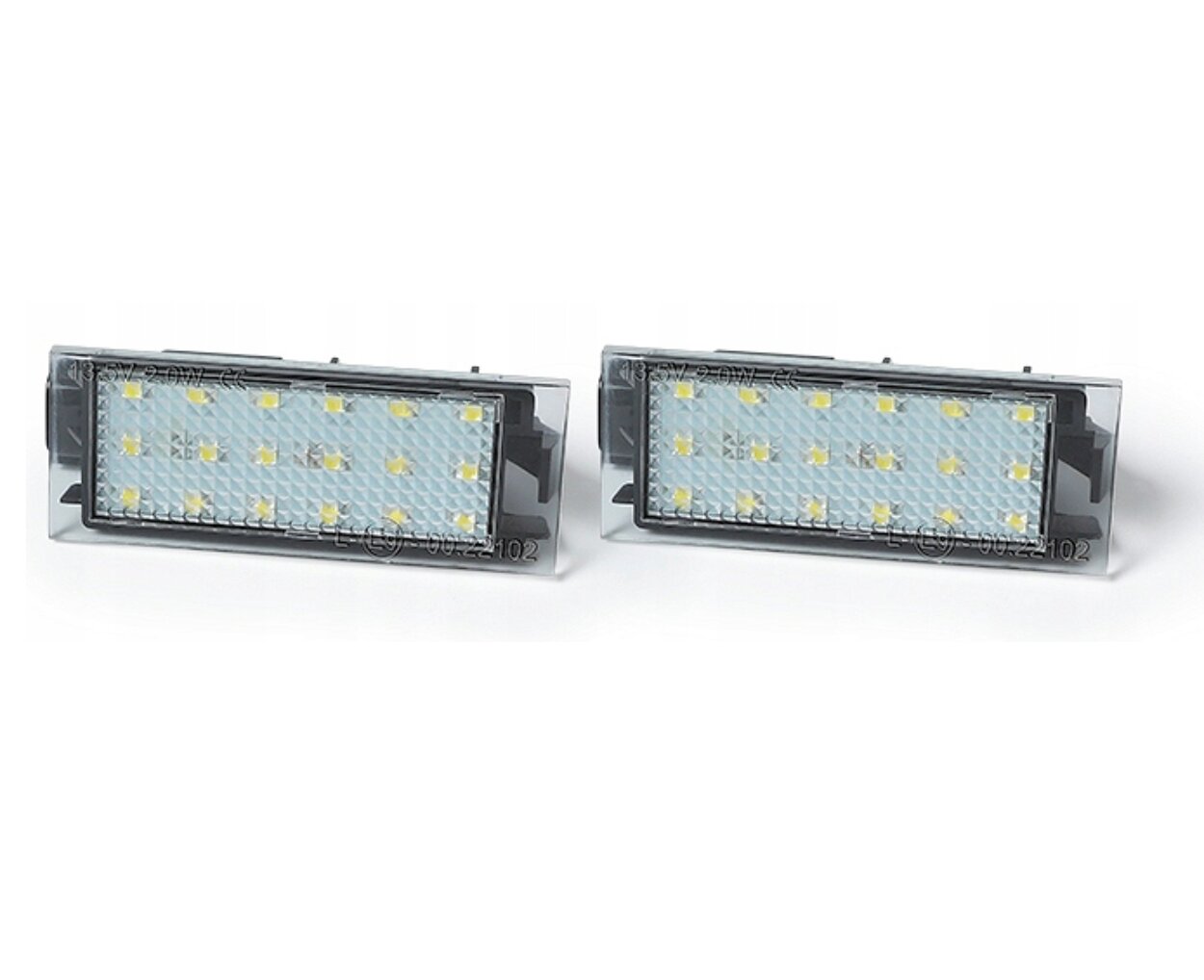 LED valstybinio numerio ženklo žibinto komplektas, AutoTune, skirtas Dacia Logan II, Dacia Sandero II, Nissan Interstar, Nissan NV200, Nissan NV300, Nissan NV400, Opel Movano A, Opel Movano B, Opel Vi kaina ir informacija | Automobilių žibintai | pigu.lt