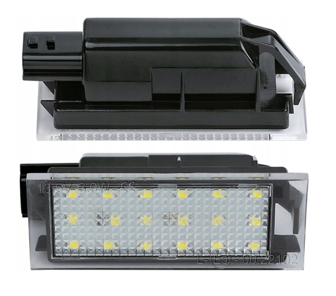 LED valstybinio numerio ženklo žibinto komplektas, AutoTune, skirtas Dacia Logan II, Dacia Sandero II, Nissan Interstar, Nissan NV200, Nissan NV300, Nissan NV400, Opel Movano A, Opel Movano B, Opel Vi kaina ir informacija | Automobilių žibintai | pigu.lt