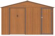 Metalinis įrankių namelis FALCON 11x6 oak brown kaina ir informacija | Sodo nameliai, malkinės, pastogės | pigu.lt