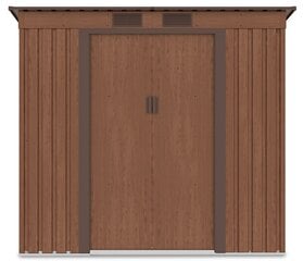 Metalinis įrankių namelis OREGON 7x4 walnut цена и информация | Садовые сараи, дровницы | pigu.lt