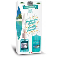 Rinkinys Sweet Home Collection: namų kvapas su lazdelėmis Ocean Paradise, 100 ml + kvapioji žvakė, 135 g цена и информация | Ароматы для дома | pigu.lt