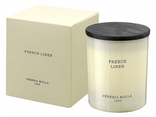 Ароматическая кремовая свеча Cereria Mollá French Linen, 230 г цена и информация | Подсвечники, свечи | pigu.lt