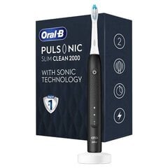 ORAL B Звуковая зубная щетка Pulsonic Slim Clean 2000 Black цена и информация | Электрические зубные щетки | pigu.lt