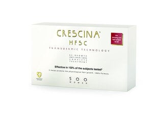 Plaukų ataugimą skatinančios ampulės moterims Crescina Transdermic Re-Growth HFSC 500, 20 x 3,5 ml kaina ir informacija | Priemonės plaukų stiprinimui | pigu.lt