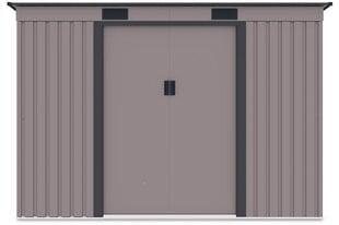 Metalinis įrankių namelis OREGON 9x8 warm grey kaina ir informacija | Sodo nameliai, malkinės, pastogės | pigu.lt