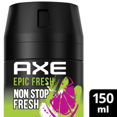 Purškiamas dezodorantas Axe Epic Fresh, 150 ml цена и информация | Дезодоранты | pigu.lt