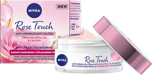 Kasdienis kremas nuo raukšlių Nivea su rožių aliejumi ir kalciu Rose Touch, 50 ml цена и информация | Кремы для лица | pigu.lt