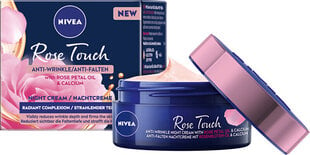 Naktinis kremas nuo raukšlių Nivea su rožių aliejumi Rose Touch Anti-Wrinkle Night Cream, 50 ml kaina ir informacija | Veido kremai | pigu.lt