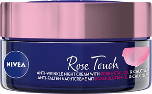 Naktinis kremas nuo raukšlių Nivea su rožių aliejumi Rose Touch Anti-Wrinkle Night Cream, 50 ml цена и информация | Кремы для лица | pigu.lt