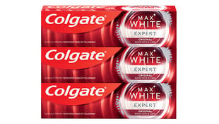 Balinanti dantų pasta Max White Expert Original, 3 x 75 ml цена и информация | Colgate Духи, косметика | pigu.lt