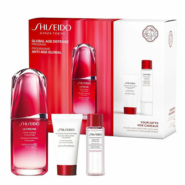 Veido priežiūros rinkinys Shiseido: serumas, 50 ml + valomosios putos, 30 ml + kremas, 30ml цена и информация | Veido kremai | pigu.lt