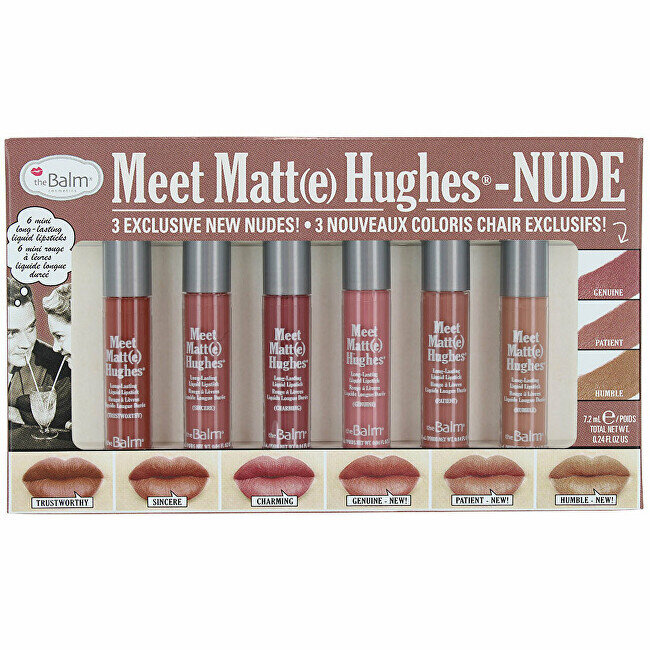 Lūpų dažų rinkinys TheBalm Meet Matte Hughes Lip Mini Kit kaina ir informacija | Lūpų dažai, blizgiai, balzamai, vazelinai | pigu.lt