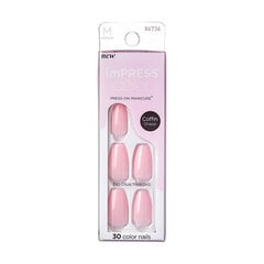 Накладные ногти imPRESS Press-On Manicure Bare But Butter Short Nails Pink Dream, 30 шт., размер M цена и информация | Средства для маникюра и педикюра | pigu.lt