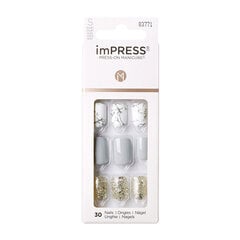 Накладные ногти imPRESS Press-On Manicure Bare But Butter Short Nails Knock Out, 30 шт., размер S цена и информация | Книпсер для ногтей NGHIA EXPORT NC-03  | pigu.lt