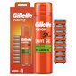 Rinkinys Gillette Fusion: atsarginės galvutės, 8 vnt + skutimosi gelis, 200ml kaina ir informacija | Skutimosi priemonės ir kosmetika | pigu.lt