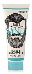 Vyriškas kūno ir plaukų valymo gelis Manly, 250 ml kaina ir informacija | Dušo želė, aliejai | pigu.lt