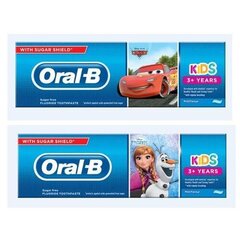 Dantų pasta vaikams Oral B kids 3+ Years Cars / Frozen Toothpaste, 75ml цена и информация | Зубные щетки, пасты | pigu.lt