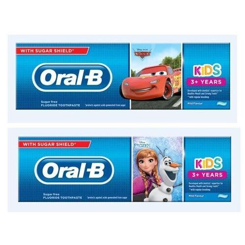 Dantų pasta vaikams Oral B kids 3+ Years Cars / Frozen Toothpaste, 75ml kaina ir informacija | Dantų šepetėliai, pastos | pigu.lt