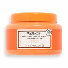 Восстанавливающая капиллярная маска Revolution Hair Care London Deeply Restore My Curls, 220 мл цена и информация | Средства для укрепления волос | pigu.lt