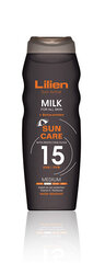 Pienelis nuo saulės Lilien Sun Active Milk SPF 15, 200 ml цена и информация | Кремы от загара | pigu.lt