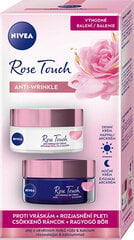 Kosmetikos rinkinys nuo raukšlių Nnivea Rose Touch Day and night anti-wrinkle cream, 2 x 50 ml цена и информация | Кремы для лица | pigu.lt