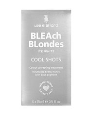 Plaukų tonavimo priemonė Lee Stafford Bleach Blondes Ice White Cool Shots, 4 x 15 ml цена и информация | Краска для волос | pigu.lt