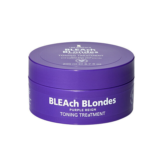 Plaukų kaukė Lee Stafford Bleach Blonde with Purple Reign Toning Treatment, 200 ml kaina ir informacija | Priemonės plaukų stiprinimui | pigu.lt