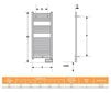 Rankšluosčių džiovintuvas Atlantic 2012 Anthracite 500W kaina ir informacija | Gyvatukai, vonios radiatoriai | pigu.lt