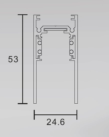 Magnetinis bėgelis paviršinis / pakabinamas baltas S20 2000mm kaina ir informacija | Bėginiai šviestuvai ir bėgiai | pigu.lt