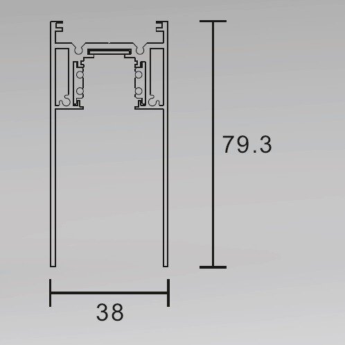 Magnetinis bėgelis paviršinis / pakabinamas juodas S35 1000mm kaina ir informacija | Bėginiai šviestuvai ir bėgiai | pigu.lt